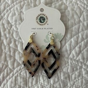 Spartina 449 Geometric Tortoise Shell Earrings